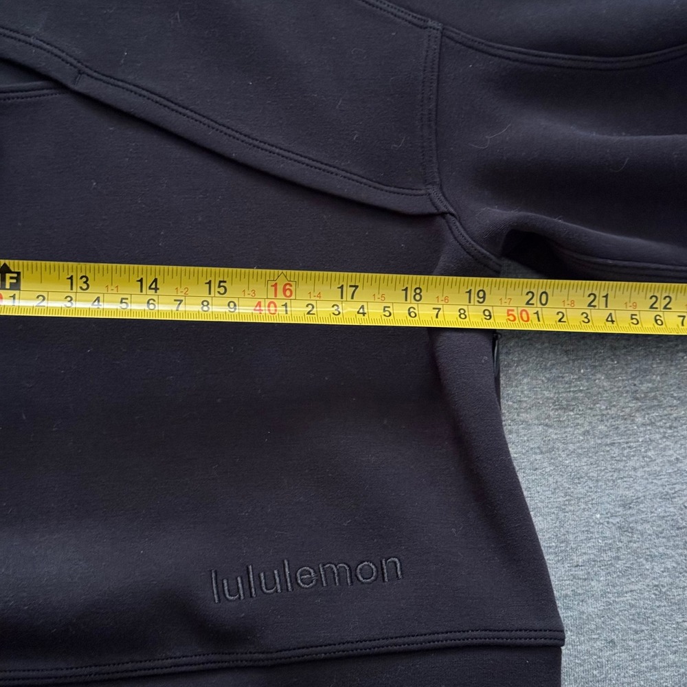 Lululemon Women's Get Centred Cropped Sweater Hoodie Black Modal W3DJ4S Size 6 - Picture 8 of 10